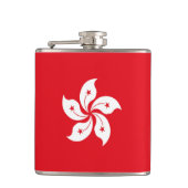 Flagge Hongkongs Flachmann (Vorderseite)