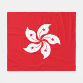 Flagge Hongkongs Fleecedecke (Vorderseite (Horizontal))