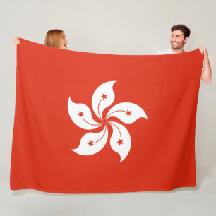 Flagge Hongkongs Fleecedecke