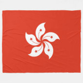Flagge Hongkongs Fleecedecke (Vorderseite (Horizontal))