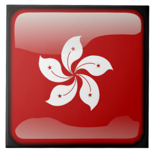 Flagge Hongkongs Fliese