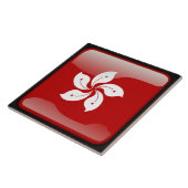 Flagge Hongkongs Fliese (Seite)
