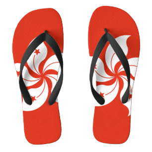 Flagge Hongkongs Flip Flops Badesandalen