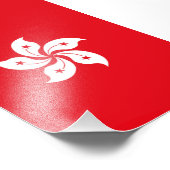 Flagge Hongkongs Fotodruck (Ecke)
