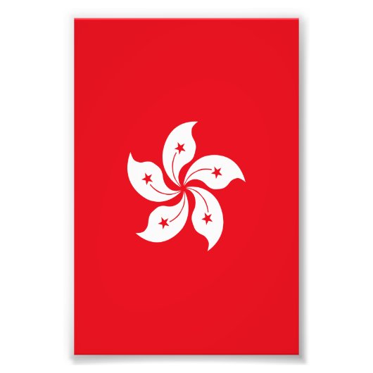 Flagge Hongkongs Fotodruck (Vorne)