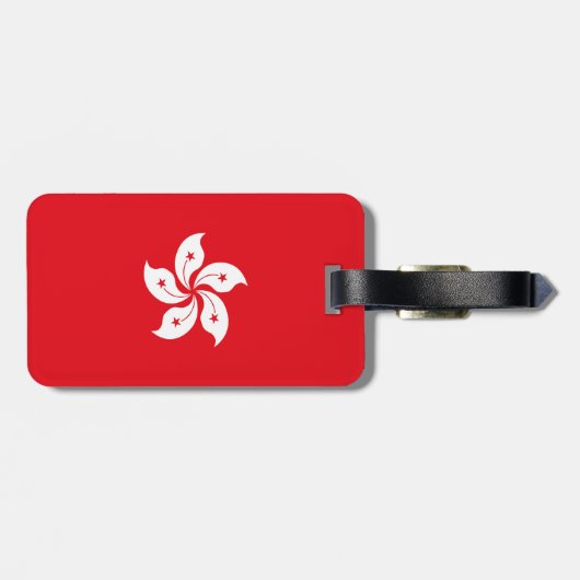 Flagge Hongkongs Gepäckanhänger (Rückseite horizontal)