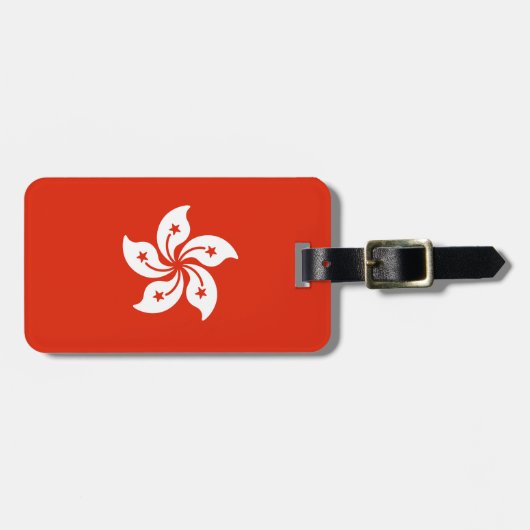 Flagge Hongkongs Gepäckanhänger (Vorderseite horizontal)