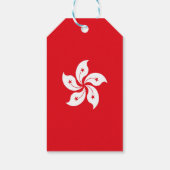 Flagge Hongkongs Geschenkanhänger (Rückseite)
