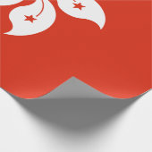 Flagge Hongkongs Geschenkpapier (Ecke)