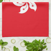 Flagge Hongkongs Geschirrtuch (Gefaltet)
