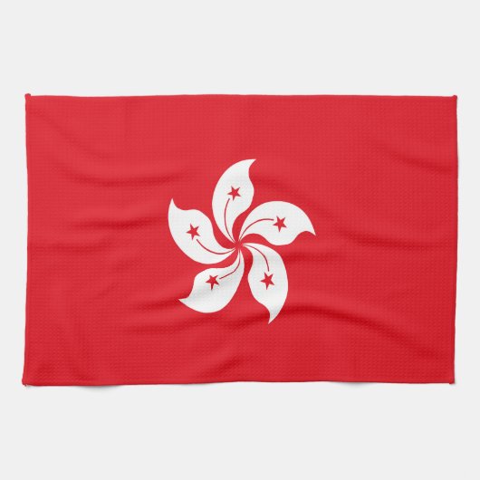 Flagge Hongkongs Geschirrtuch (Horizontal)
