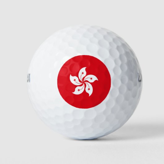 Flagge Hongkongs Golfball (Vorderseite)