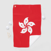 Flagge Hongkongs Golfhandtuch (Insitu)
