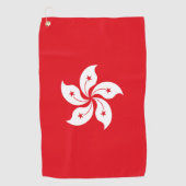 Flagge Hongkongs Golfhandtuch (Vorderseite)