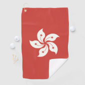 Flagge Hongkongs Golfhandtuch (Insitu)
