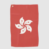 Flagge Hongkongs Golfhandtuch (Vorderseite)