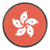 Flagge Hongkongs Hockey Puck (Vorderseite)