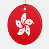 Flagge Hongkongs Keramik Ornament (Links)