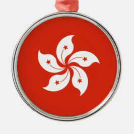 Flagge Hongkongs Keramik Ornament Aus Metall
