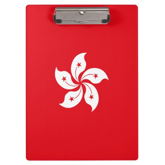 Flagge Hongkongs Klemmbrett (Vorderseite)