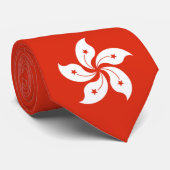 Flagge Hongkongs Krawatte (Gerollt)