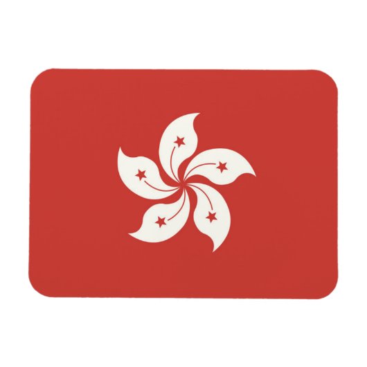Flagge Hongkongs Magnet (Horizontal)