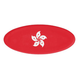 Flagge Hongkongs Namenschild