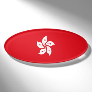 Flagge Hongkongs Namenschild