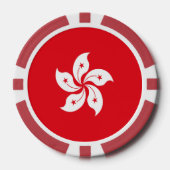 Flagge Hongkongs Pokerchips (Vorderseite)