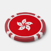 Flagge Hongkongs Pokerchips (Einzeln)