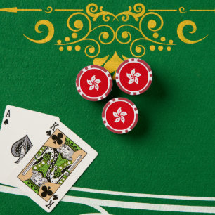 Flagge Hongkongs Pokerchips
