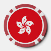 Flagge Hongkongs Pokerchips (Rückseite)