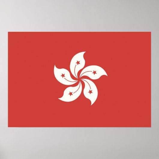 Flagge Hongkongs Poster (Vorne)