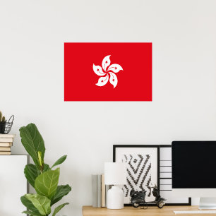 Flagge Hongkongs Poster