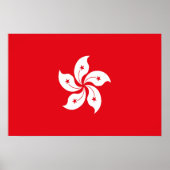 Flagge Hongkongs Poster (Vorne)
