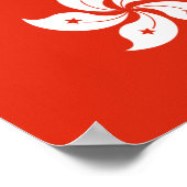 Flagge Hongkongs Poster (Ecke)