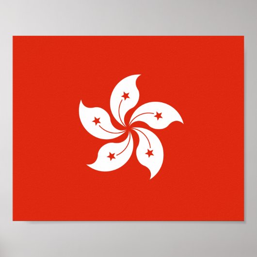 Flagge Hongkongs Poster (Vorne)