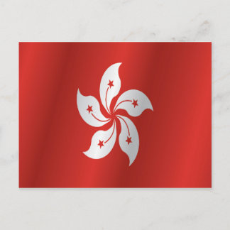 Flagge Hongkongs Postkarte