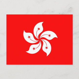 Flagge Hongkongs Postkarte
