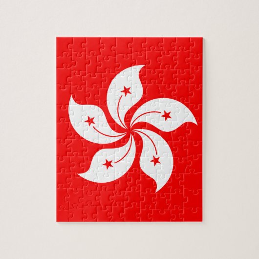 Flagge Hongkongs Puzzle (Vertikal)