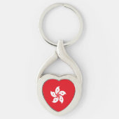 Flagge Hongkongs Schlüsselanhänger (Vorderseite)