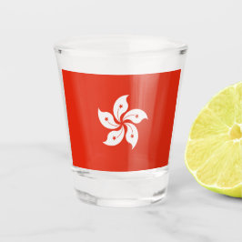 Flagge Hongkongs Schnapsglas
