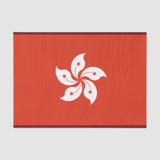 Flagge Hongkongs Seidenpapier (Vorderseite)
