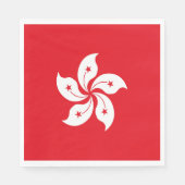 Flagge Hongkongs Serviette (Vorderseite)