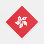 Flagge Hongkongs Serviette (Ecke)