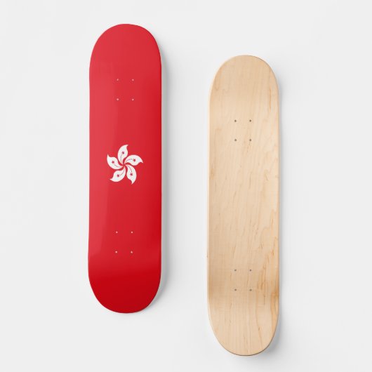 Flagge Hongkongs Skateboard (Vorderseite)