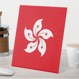 Flagge Hongkongs Sockelschild