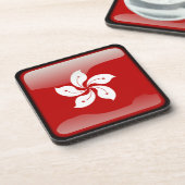 Flagge Hongkongs Untersetzer (Linke Seite)