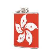 Flagge Hongkongs Vinyl Wrapped Flask Flachmann (Links)