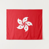Flagge Hongkongs Wandteppich (Vorderseite (Horizontal))